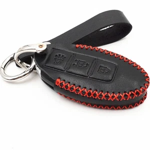 3 Buttons Black Leather for Infiniti G25 FX50 FX45 FX35 Smart Key Fob Cover - Picture 1 of 4