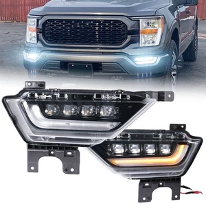 Bumper LED Fog Lights W/ Hi/Low DRLs Turn Signal light For Ford F150 2021- 2023 - Picture 1 of 10
