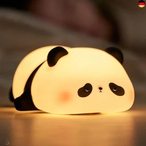 SALUOKE Panda Lampe, Panda Silikon Nachtlicht Kinder, 3 Lichtmodi Stilllicht - Bild 1 von 6