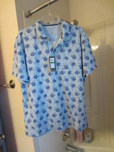 NWT men's classic fit short sleeved top Van Heusen Size L light blue - Picture 1 of 16