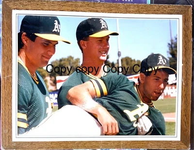 Oakland A’s 8X10 Jose Canseco Mark McGwire Walt Weiss 1988 Novatos del Año Foto 1 de 4