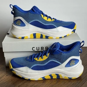Under Armour Curry 3Z 24 Mens Basketball Shoes Size 11.5 Blue Yellow 3027626-400 - Picture 1 of 11
