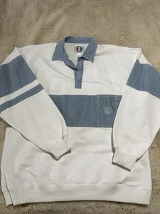 Vintage 90s Greenline Sports Rugby Shirt Men’s Size XL Long Sleeve 1/4 Button - Picture 1 of 6