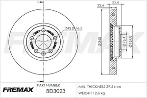 Brake Disc VW MULTIVAN T5 2.0 BD-3023 - Picture 1 of 2