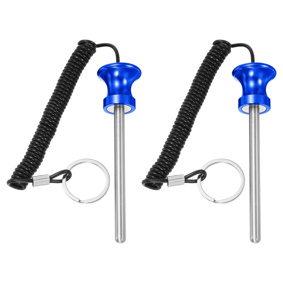 Pin de pila de peso, pasador de gimnasio de peso de 0,3 x 3,9 pulgadas con cuerda de tracción (paquete de 2, azul) Foto 1 de 4
