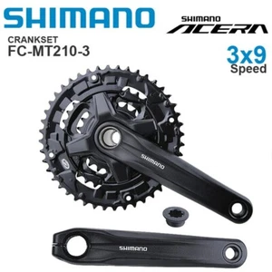 SHIMANO FC-MT210 3x9Speed Bike HollowTech Crankset Bracket 44T/32/22T 170MM - Picture 1 of 3