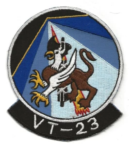 PARCHE CHAQUETA DE VUELO ESCUADRÓN GRANDE HECHA EN JAPONÉS DE 1960 USN VT-23 SIN USAR - Imagen 1 de 3