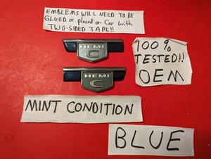 ✅OEM 2005-2007 Chrysler 300 Hemi C Emblem FENDER MOLDING Symbol BLUE Logo LH+RH - Picture 1 of 17