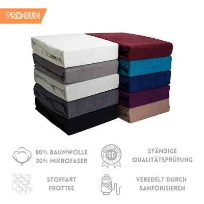 Frottee Spannbettlaken Boxspringbett Wasserbett Bettlaken - 20 Farben - 4 Größen - Bild 1 von 4
