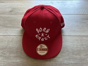 RARE Born X Krazy New Era Red SnapBack Cap Hat New YG BORN X RAISED Rapper - Picture 1 of 12