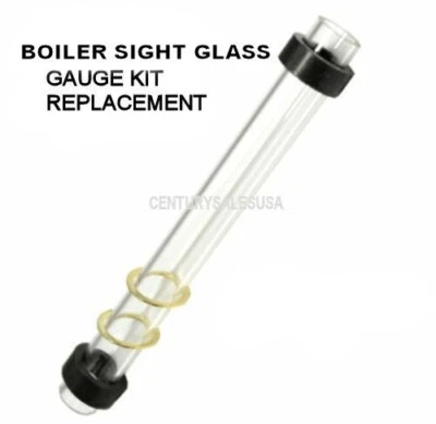 COLUMBIA BOILER GAGE GLASS COLUMBIA BOILER GAUGE GLASS KIT 5/8 DIAMETER X 11 1/4" LONG