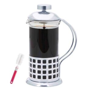 Compact and Space Saving French Press Coffee Maker 12oz Stainless Steel Design