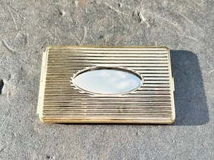 VINTAGE GOLDTON METALL TASCHE ADRESSBUCH MIT SPIEGEL - Bild 1 von 8