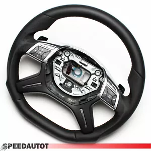 Volant PLAT cuir MERCEDES W166 W204 W212 W246 W463 ML Echange standard - Imagen 1 de 6