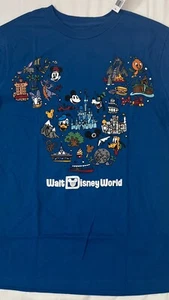 Disney World Parks Mickey Icons Figment Fantasia Splash Mountain Shirt Large - Picture 1 of 2