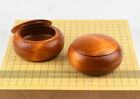 Wooden Go Bowls - Pair, Linden Wood, Reddish Finish (UK)
