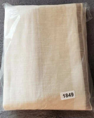 West Elm Textured Luxe Stripe Linen Curtain drape Sand 48x96 - Image 1 of 3