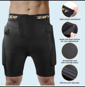 NWT~ Cienfy sz S Protective Padded 3D Shorts Hip Eva Tailbone Impact Mens Q17 - Picture 1 of 6