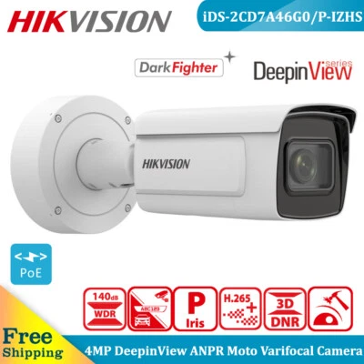 Hikvision DeepinView 4MP 4X Varifocal Lens Bullet IP Camera iDS-2CD7A46G0/P-IZHS - Image 1 of 4