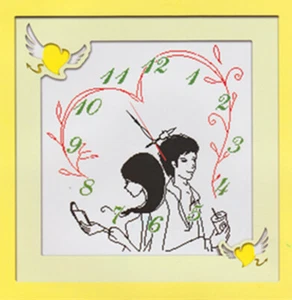 "Boy and Girl" 11CT Simple Clock cross stitch kits 55cm*55cm - Picture 1 of 1