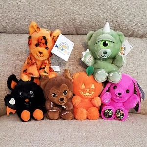 Full Set of Build a Bear 2024 Halloween Mini Beans Kitty Werewolf Bearclops NEW - Picture 1 of 2