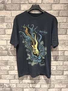 T-Shirt Hard Rock Cafe Rom Marineblau Herren groß bestickte Gitarre seltene Sammler - Bild 1 von 4