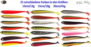 FLADEN Shad Gummifisch - Hecht Zander Dorsch Norwegen Köder 13cm - 20cm - Bild 1 von 22