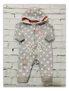 Baby Girls 0-3 Months Clothes Hooded Jumpsuit Outfit *We Combine Postage*
