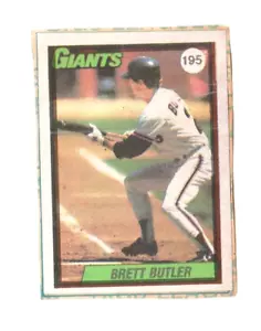 Venezuela Sticker 1990 Brett Butler #195 San Francisco Giants VERY RARE - Picture 1 of 2