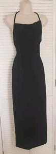 NEW FREE PEOPLE BEACH RIBBED BLACK STRAPPY OPEN BACK DRESS MEDIUM  - Picture 1 of 7