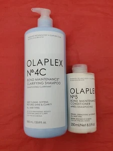 Olaplex No 4 C CLARIFYING 4C Shampoo 33.8 oz / 1000 ml. And No. 5 condtioner 8oz - Picture 1 of 2