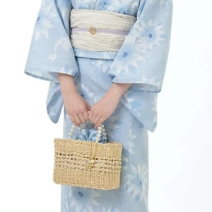 Disney Store  Ariel Flounder Basket Bag with Drawstring Charm YUKATA Collection - Picture 1 of 8