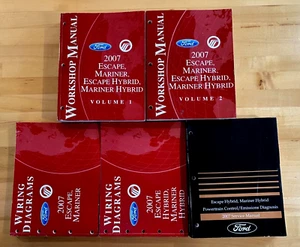 2007 Ford Escape Mariner Hybrid Workshop Manual Vol 1 Vol 2 & Wiring Diagrams - Bild 1 von 2