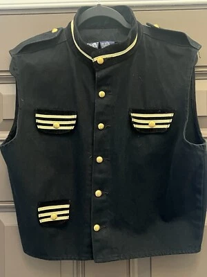Chaleco de Colección LA Blues Abotonado Militar Michael Jackson Ambiente Grande para Damas Foto 1 de 4