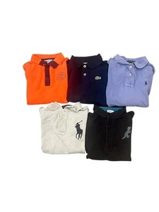 BOY'S LOT LACOSTE RALPH LAUREN PAUL SMITH JACADI POLO LONG SLEEVES BUNDLE 5-6 - Picture 1 of 13