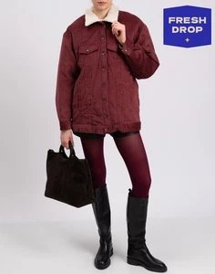 RRP€288 GEORGE J. LOVE Corduroy Jacket Size S Sherpa Inside Made in Italy - Picture 1 of 9