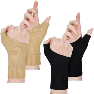 1 par de mangas elásticas unisex de soporte para muñeca, protector de compresión para pulgar, alivio del dolor - Imagen 1 de 11