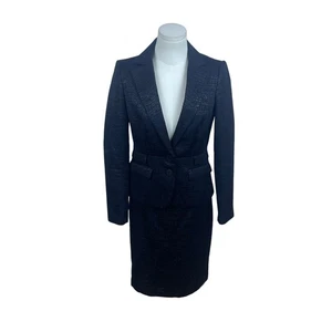 Calvin Klein Elegantes Damen Schwarz Struktur Anzug Set Bürokleidung Größe 2 - Bild 1 von 17