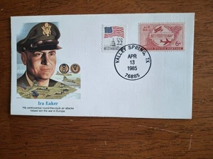 WWII US Army Air Corps GENERAL IRA EAKER Military Hero Cover - Picture 1 of 2