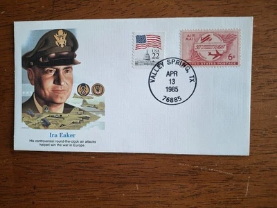 WWII US Army Air Corps GENERAL IRA EAKER Military Hero Cover - Image 1 of 2