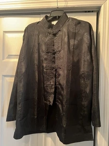 Chaqueta de Cena Mei Ye Jing Da Chinese Tang Negra Talla XL Usada - Imagen 1 de 6