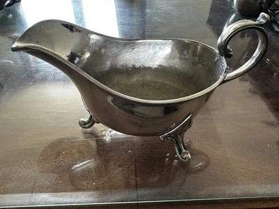 Saucière anglaise Plaqué Argent 1464 HA EA FA - EPNS - Période Art-Nouveau - Photo 1/4