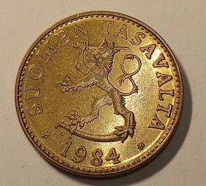 * Finlandia * 50 penniä * 1984 * alluminio-bronzo * condizione unc * - Picture 1 of 2