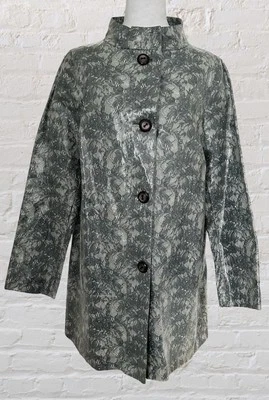 Chaqueta Impermeable De Colección Cole Haan Gris Encaje Detalles Talla S/M Raro Diseñador de Dinero Antiguo Foto 1 de 4