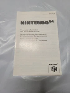 NINTENDO 64 N64 Consumer Information and Precautions Booklet NUS-USA/CAN - Picture 1 of 2