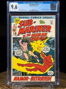 Cómics de Marvel de Sub Mariner #44 CGC 9,6 de diciembre de 1971 antorcha humana tiburón tigre - Imagen 1 de 2