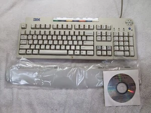 TESTED IBM KB-9930 Multimedia PC Keyboard Wrist Rest CD Media Controls WORKS - Picture 1 of 19