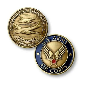 MONEDA DESAFÍO LOGOTIPO BOMBARDERO SUPERFORTRESS B-29 ARMY AIR CORPS - Imagen 1 de 1