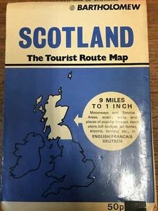 Bartholomew Maps: Scotland: The Tourist Route Map: 9 Miles to 1 Inch - Picture 1 of 4
