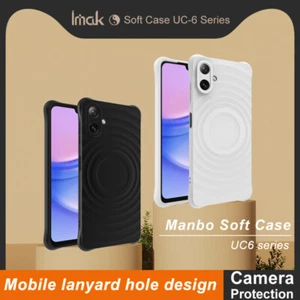 For Samsung Galaxy A06, IMAK Shockproof 4 Airbags Matte Feel Soft TPU Cover Case - Picture 1 of 13